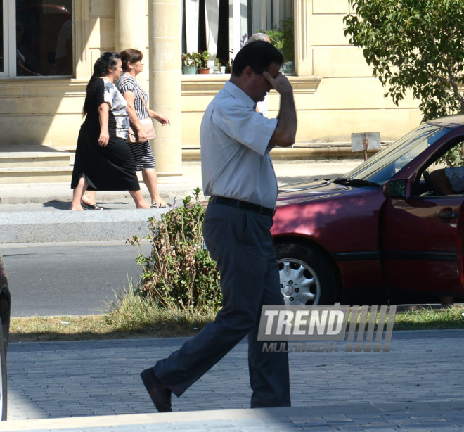 Hot summer day in Baku. Azerbaijan, Baku, 23 August, 2016 